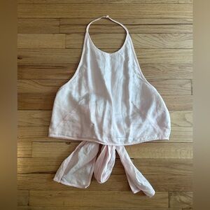 Three Graces London Halter Tie-Back Crop Top